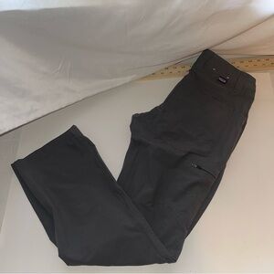 Patagonia Womens’s Nylon Dark Grey  Lightweight Pants Hiking 28” Side Zip Pocket